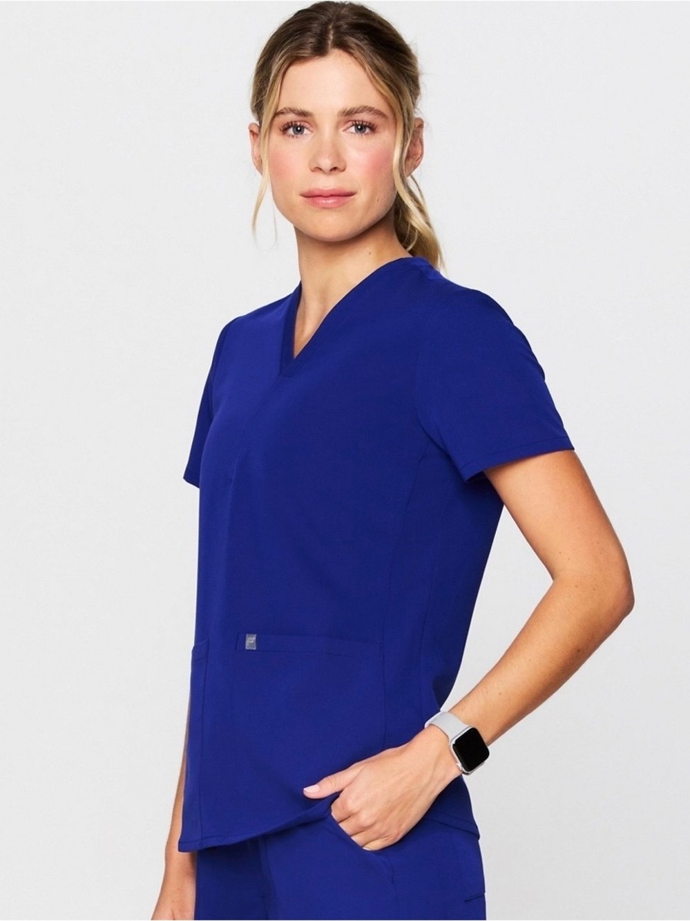 Fabletics Medical Scrub bundle in galaxy blue